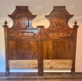 Testiera letto matrimoniale legno massello