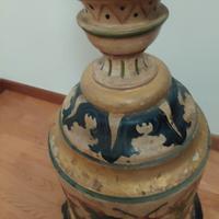 candelabro antico policromo