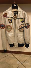 Giubbotto Pelle Schott NYC Flight Jacket Argento R