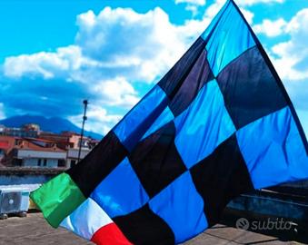 bandiera a scacchi inter 320 x 210cm artigianale