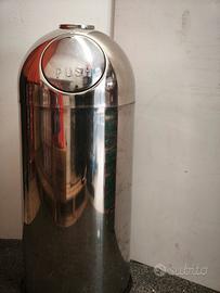 Pattumiera Professionale Inox Con Posacenere h:95