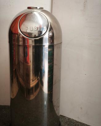 Pattumiera Professionale Inox Con Posacenere h:95