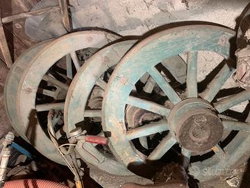 ruote carro in legno