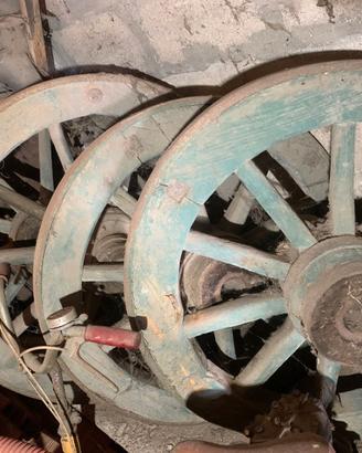 ruote carro in legno
