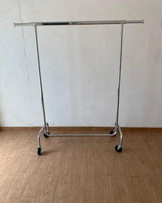 Stand appendiabiti prof. in acciaio - ruote 130 kg