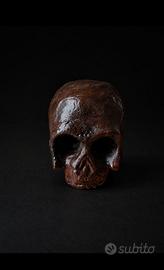 Netsuke Giapponese Vintage in Legno – Teschio