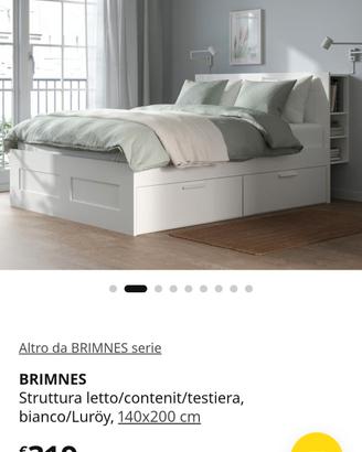 Letto 🛌 ikea brimnes  con 4 cassettoni 