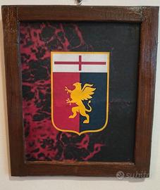 targa in legno Genoa Calcio