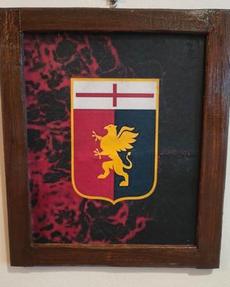 targa in legno Genoa Calcio