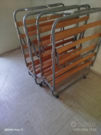 brande pieghevole con doghe in legno 