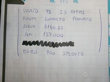 Motore fiat ducato 2.5 d tipo 8140.67