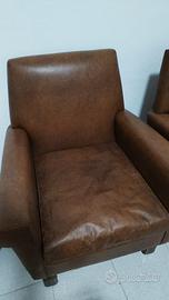 Due poltrone in pelle 