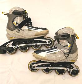 Pattini in linea n. 38 + ginocchiere/gomitiere