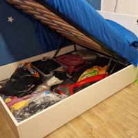 Letto Ikea una piazza e mezzo contenitore