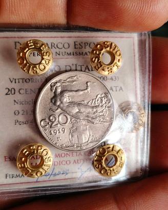 20 CENTESIMI 1919 LIBERTA' LIBRATA  NON COMUNE