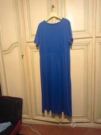 abito lungo azzurro 