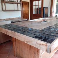  Cucina artigianale legno massello seminuova 