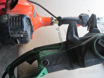 DECESPUGLIATORE+MOTOSEGA HITACHI-SCOPPIO & ELETTRI
