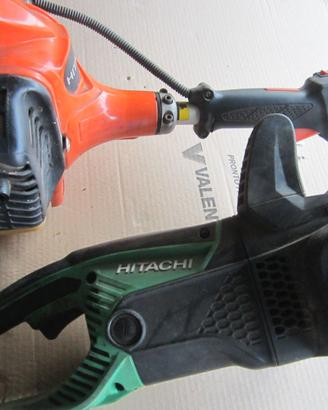 DECESPUGLIATORE+MOTOSEGA HITACHI-SCOPPIO & ELETTRI