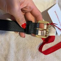 Cintura in pelle nera marca Borbonese