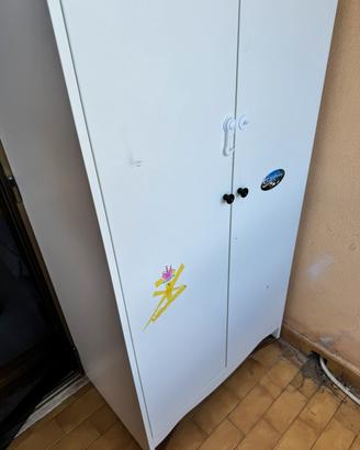 Armadio IKEA bianco 2 ante per cameretta
