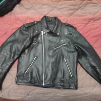 Giubbotto Chiodo uomo Vera pelle nero  XXL 