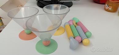 Tre coppette gelato vintage