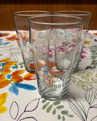 I bicchieri da birra Menabrea 3 pz 0,40 cl