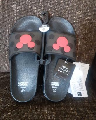 Ciabatte Disney Mickey Mouse nere nr. 41  Nuove
