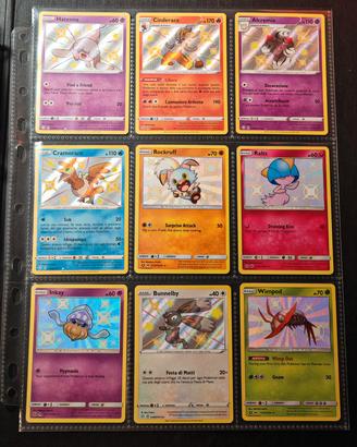 Set 9 carte Pokémon shiny 