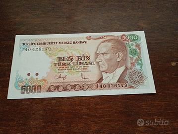 5000 lira turchia 1970 fds