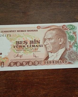 5000 lira turchia 1970 fds