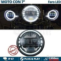 Faro LED Moto Omologato Tondo da 7 Pollici 12.000L