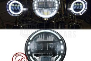Faro LED Moto Omologato Tondo da 7 Pollici 12.000L