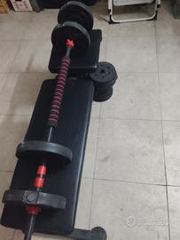 Panca con pesi