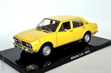 MODELLO AUTO ALFA ROMEO ALFETTA 1.8 GIALLA