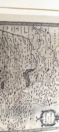 antica mappa di Bergamo e Brescia rarissima 