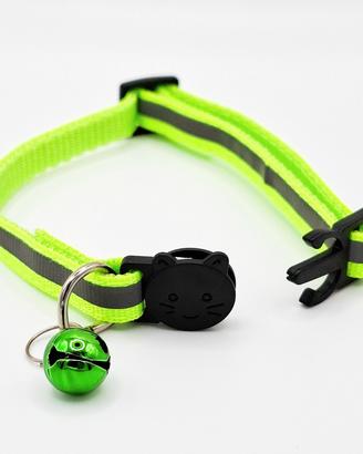 Collare gatto riflettente giallo fluo 
