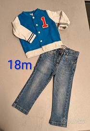 set giacchina e jeans, 18 mesi