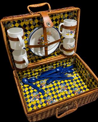 Cestino Picnic Disney Paperino Vintage – Set Compl