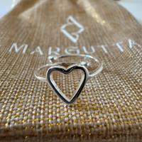 Anello MARGUTTA cuore regolabile argento