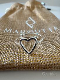 Anello MARGUTTA cuore regolabile argento