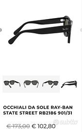 occhiali da sole rayban state street nuovi 