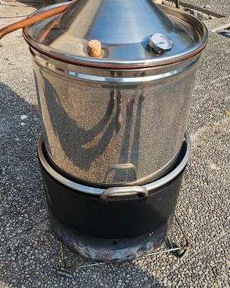 distillatore ad olio in acciaio co fornello