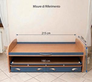 Doppio letto estraibile Moretti Compact