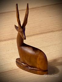 Scultura Gazzella/antilope Vintange in Teak.