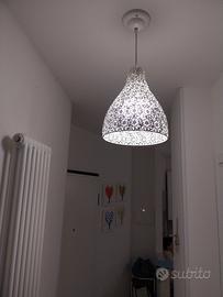 lampadari metallo traforato bianco