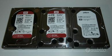3 PZ. HARD DISK WESTERN DIGITAL 6TB 4TB 2TB , 3,5"