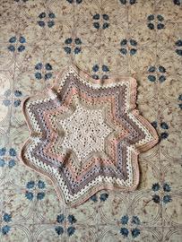 copertina stella neonato fatta a mano 90x90