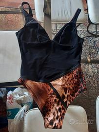 costume da bagno nero e marrone Parah 